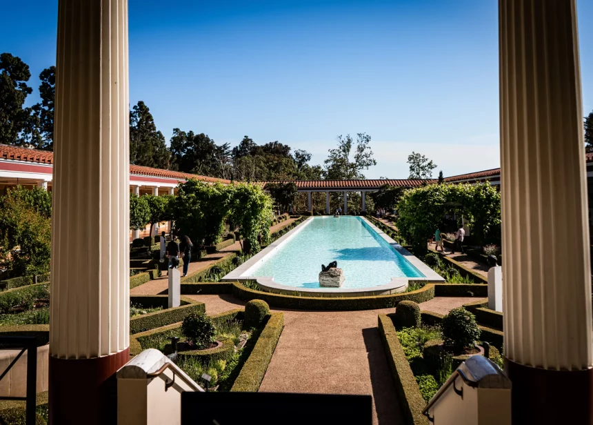 getty villa courtyard and gardens